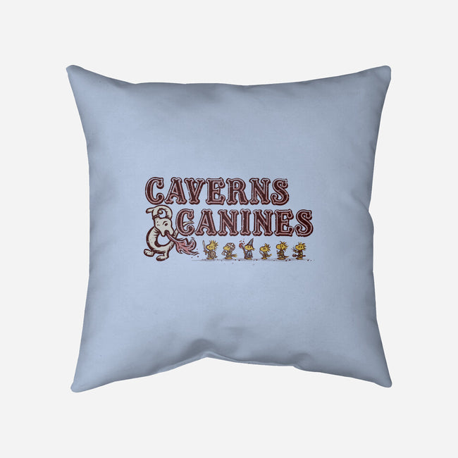 Caverns And Canines-none removable cover w insert throw pillow-kg07