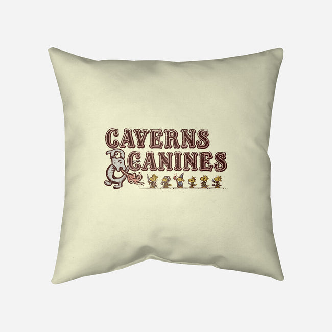 Caverns And Canines-none removable cover w insert throw pillow-kg07