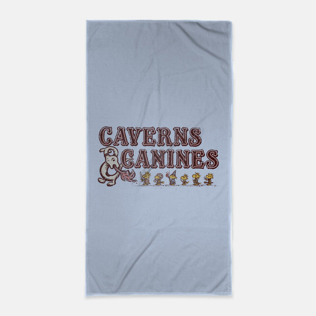 Caverns And Canines-none beach towel-kg07
