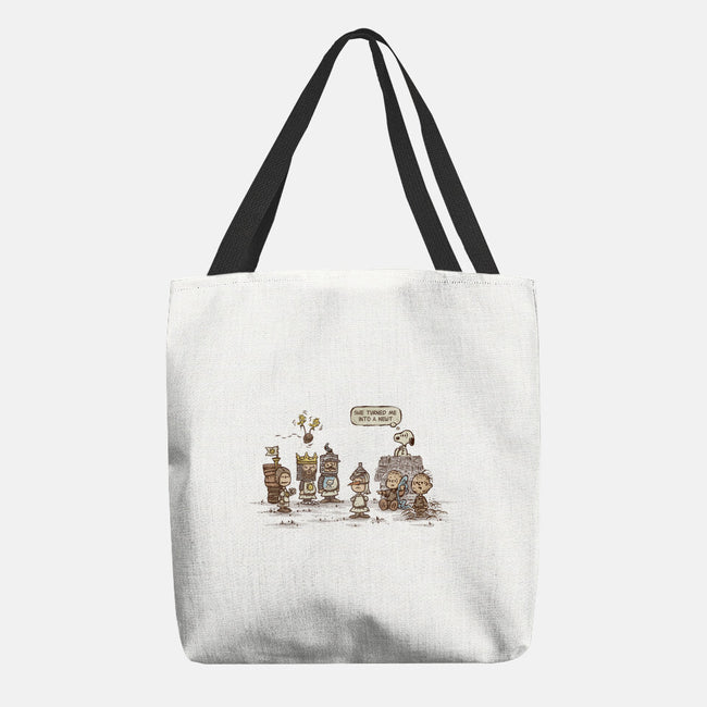 She Turned Me Into A Newt-none basic tote bag-kg07
