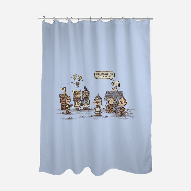 She Turned Me Into A Newt-none polyester shower curtain-kg07