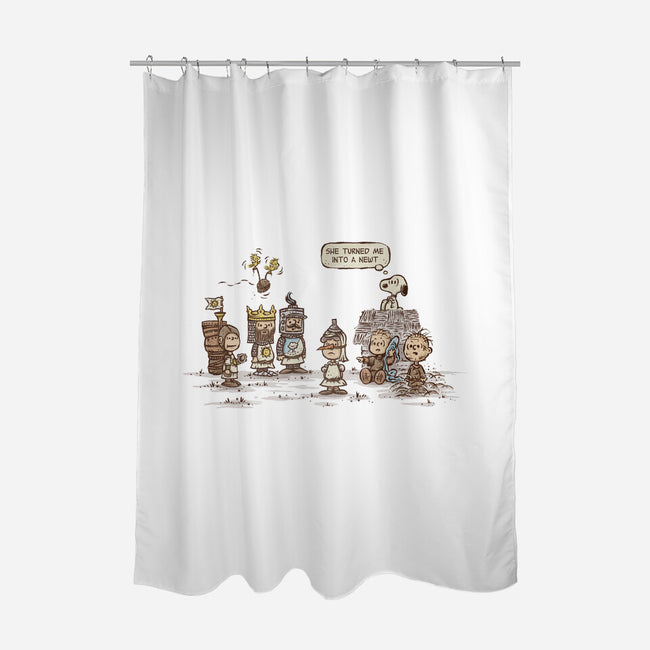 She Turned Me Into A Newt-none polyester shower curtain-kg07
