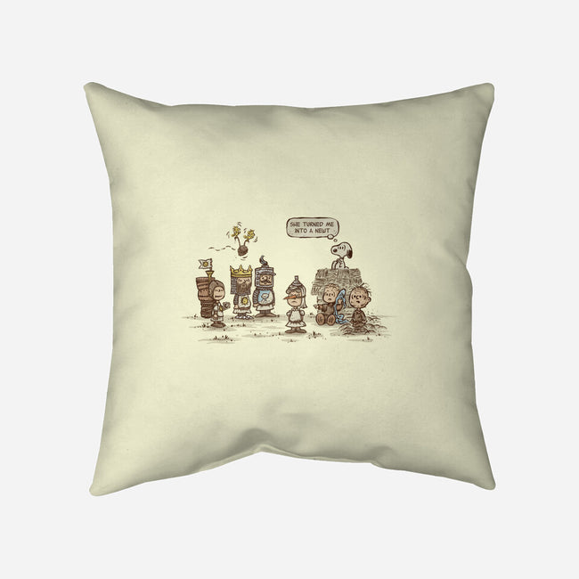 She Turned Me Into A Newt-none removable cover w insert throw pillow-kg07