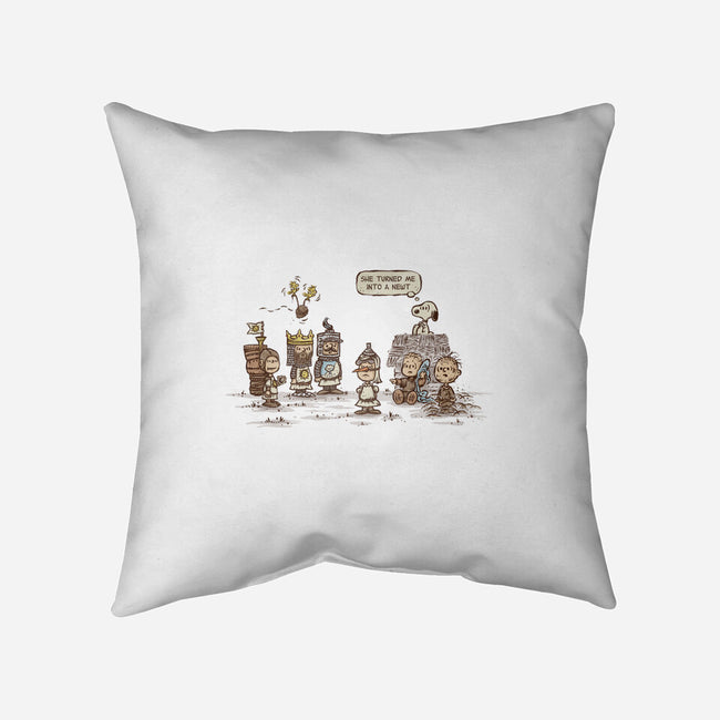 She Turned Me Into A Newt-none removable cover w insert throw pillow-kg07