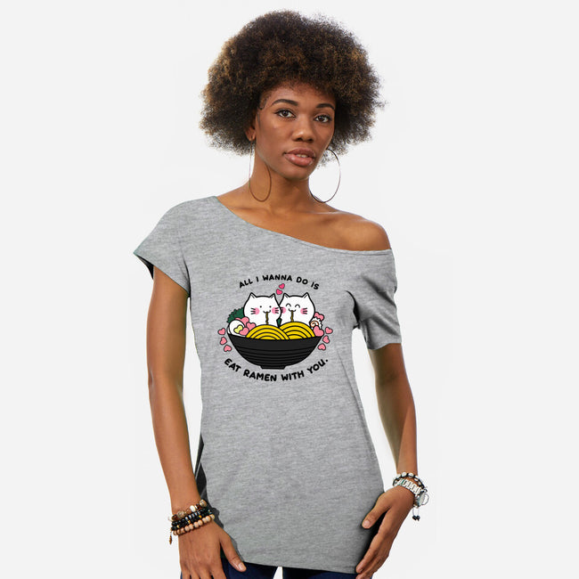 Eat Ramen With You-womens off shoulder tee-bloomgrace28
