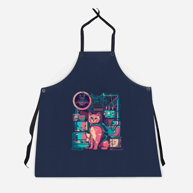 Cybercats Only-unisex kitchen apron-eduely