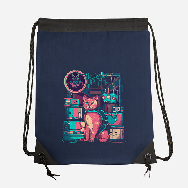 Cybercats Only-none drawstring bag-eduely