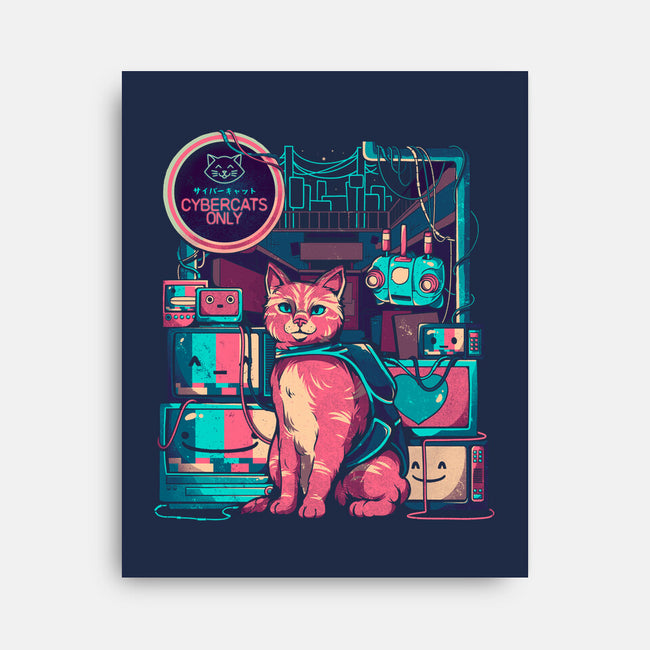 Cybercats Only-none stretched canvas-eduely