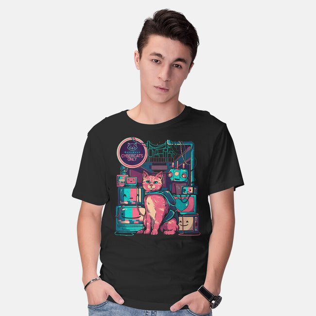 Cybercats Only-mens basic tee-eduely