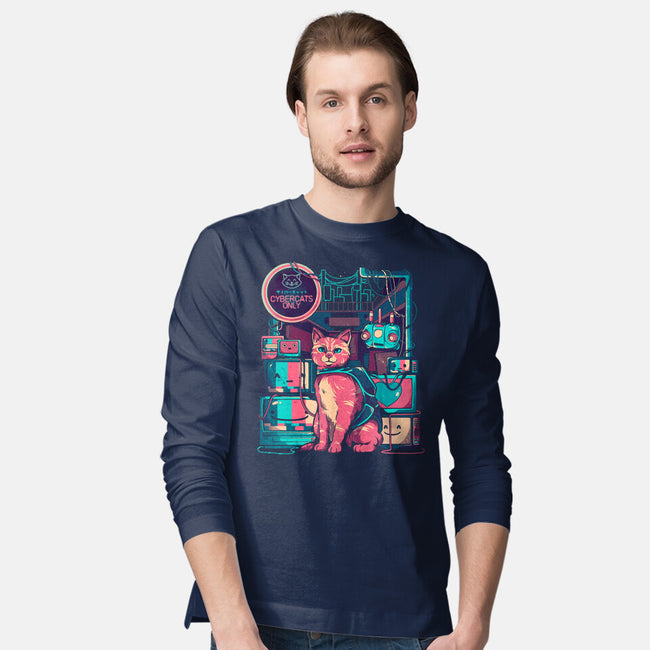 Cybercats Only-mens long sleeved tee-eduely