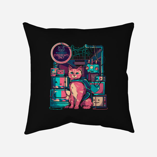 Cybercats Only-none removable cover w insert throw pillow-eduely
