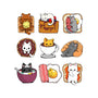 Breakfast Cats-none removable cover w insert throw pillow-Vallina84