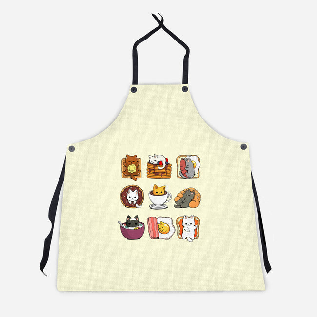 Breakfast Cats-unisex kitchen apron-Vallina84