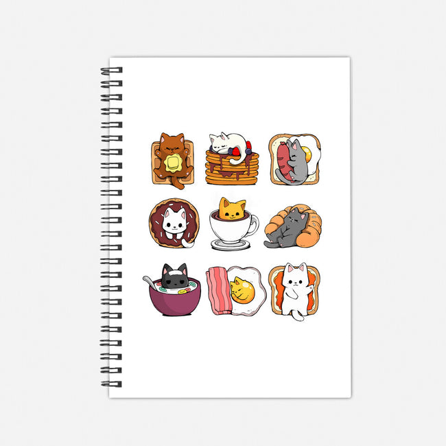 Breakfast Cats-none dot grid notebook-Vallina84