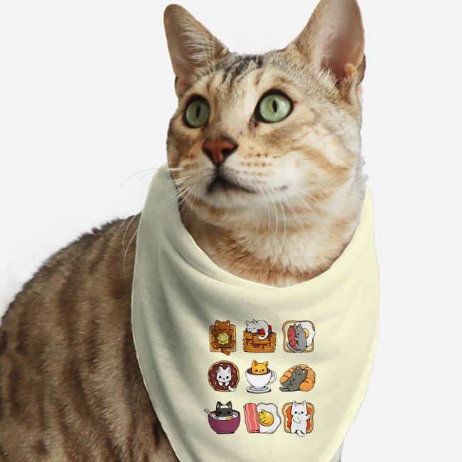 Breakfast Cats-cat bandana pet collar-Vallina84