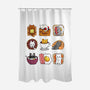 Breakfast Cats-none polyester shower curtain-Vallina84