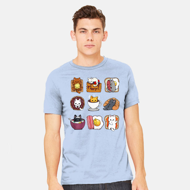 Breakfast Cats-mens heavyweight tee-Vallina84