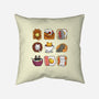 Breakfast Cats-none removable cover w insert throw pillow-Vallina84