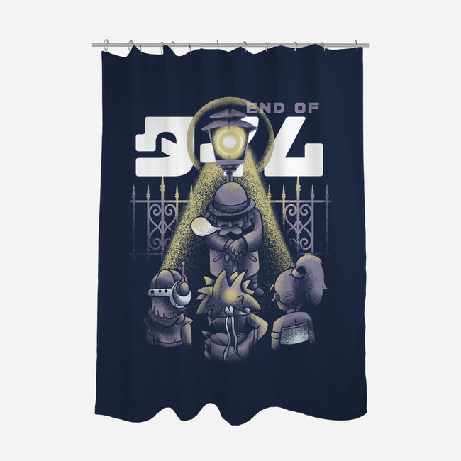 End Of Time-none polyester shower curtain-Sketchdemao