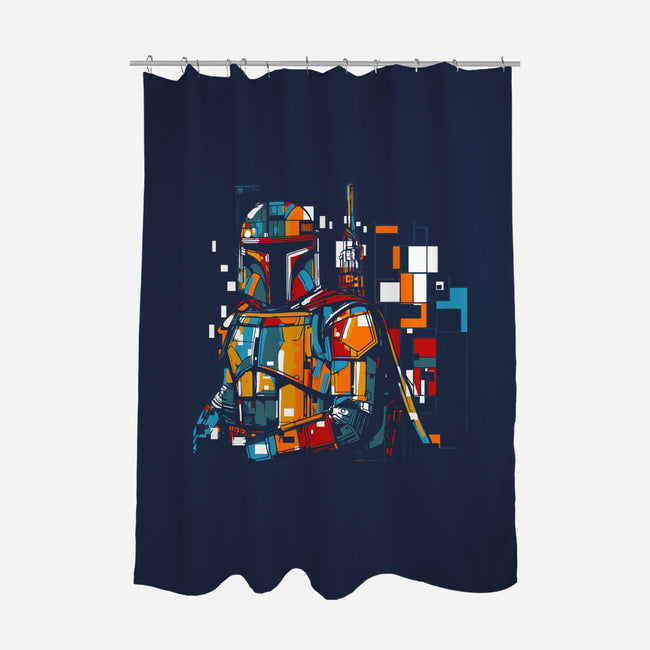 Mondrianlorian-none polyester shower curtain-kharmazero