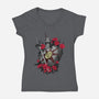 Goodbye Good Knight-womens v-neck tee-manoystee