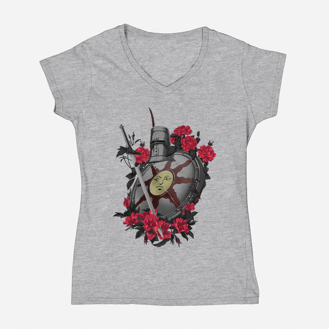 Goodbye Good Knight-womens v-neck tee-manoystee