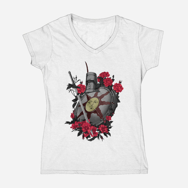 Goodbye Good Knight-womens v-neck tee-manoystee