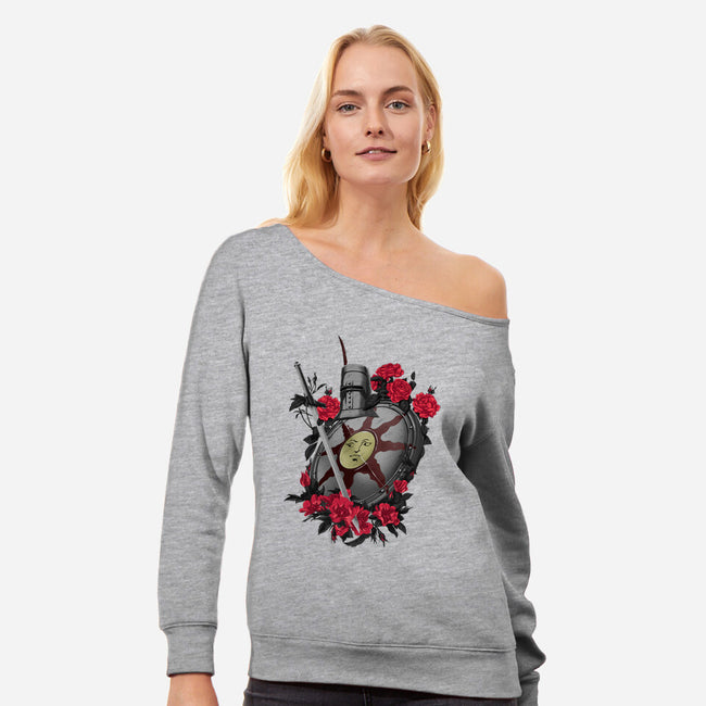 Goodbye Good Knight-womens off shoulder sweatshirt-manoystee