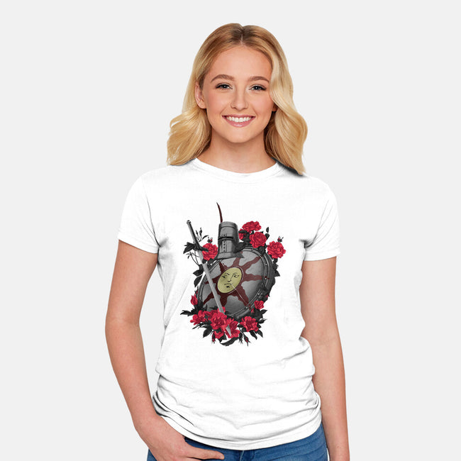 Goodbye Good Knight-womens fitted tee-manoystee