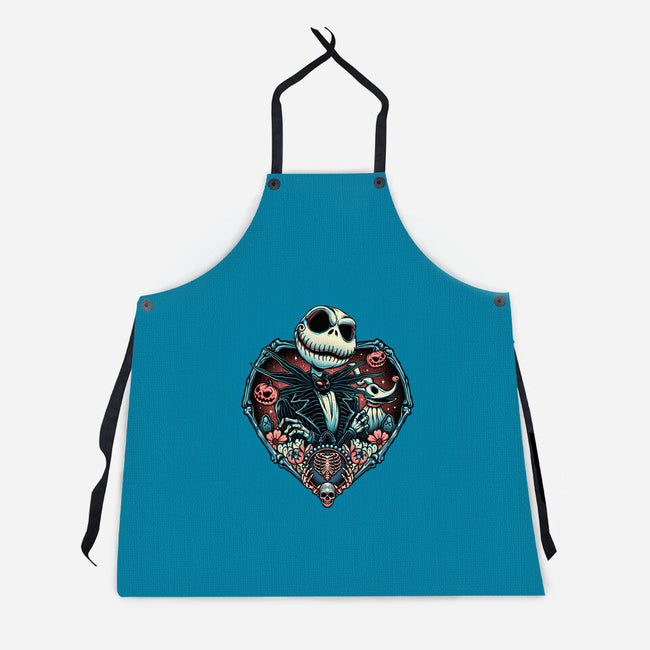 Legend Of The Skeleton King-unisex kitchen apron-momma_gorilla