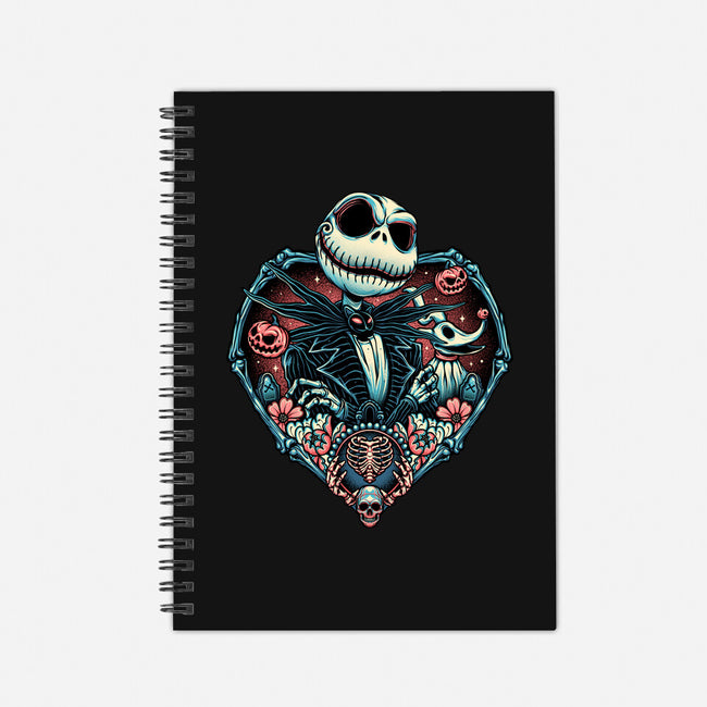Legend Of The Skeleton King-none dot grid notebook-momma_gorilla