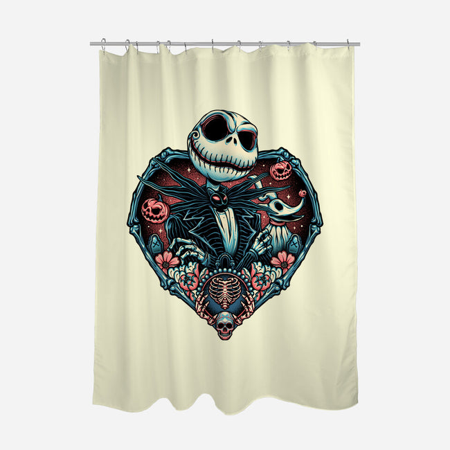 Legend Of The Skeleton King-none polyester shower curtain-momma_gorilla