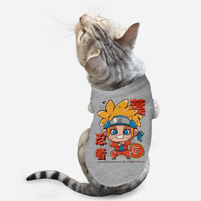 Cute Ninja-cat basic pet tank-Ca Mask