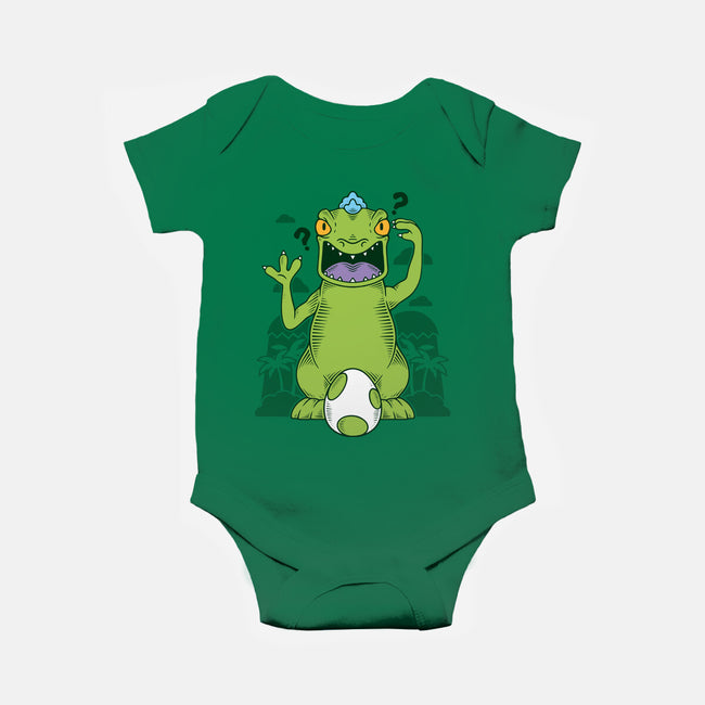 Dinosaur's Island-baby basic onesie-Alundrart