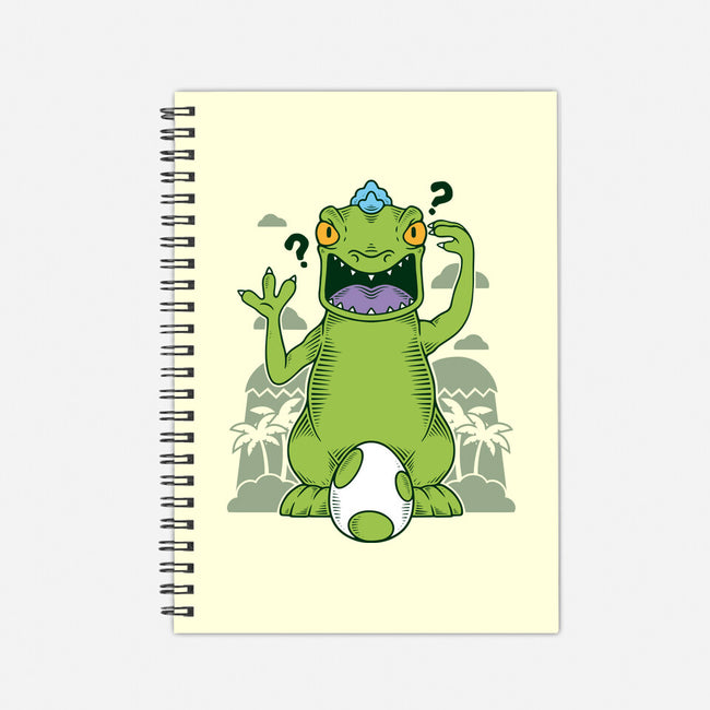 Dinosaur's Island-none dot grid notebook-Alundrart