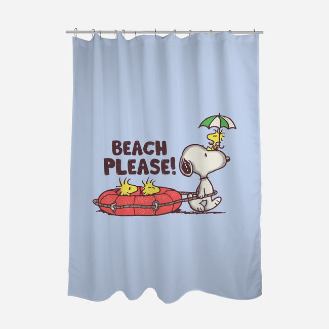 Let's Go To The Beach-none polyester shower curtain-turborat14