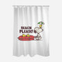 Let's Go To The Beach-none polyester shower curtain-turborat14
