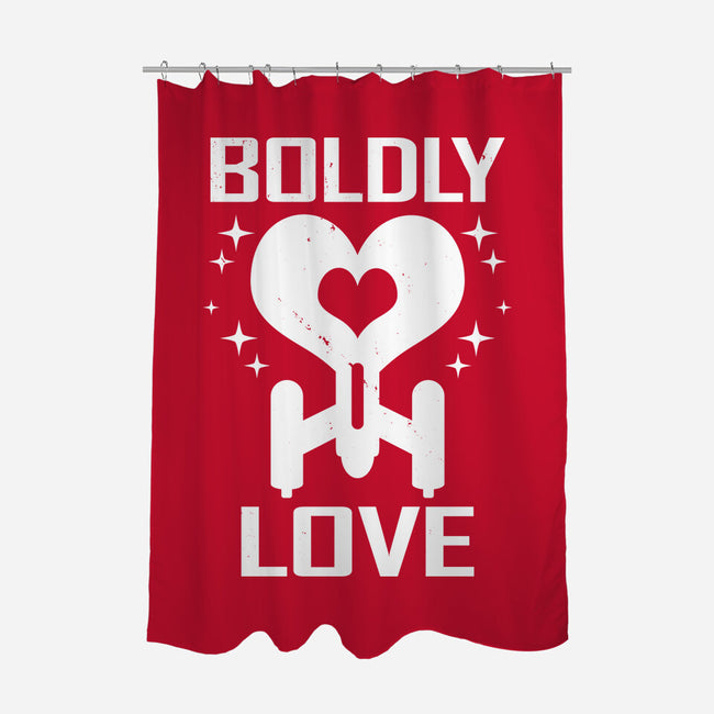Boldly Love-none polyester shower curtain-Boggs Nicolas