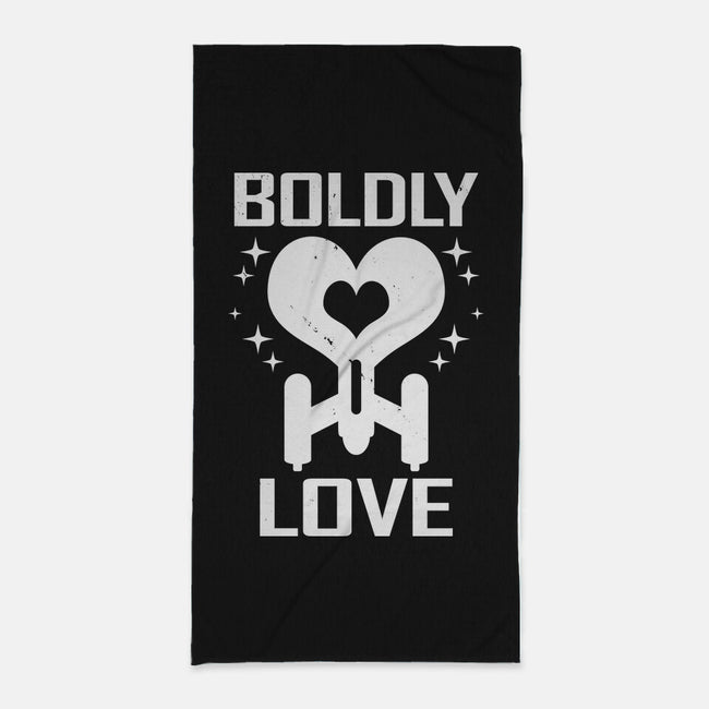 Boldly Love-none beach towel-Boggs Nicolas