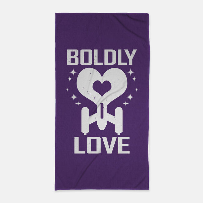 Boldly Love-none beach towel-Boggs Nicolas