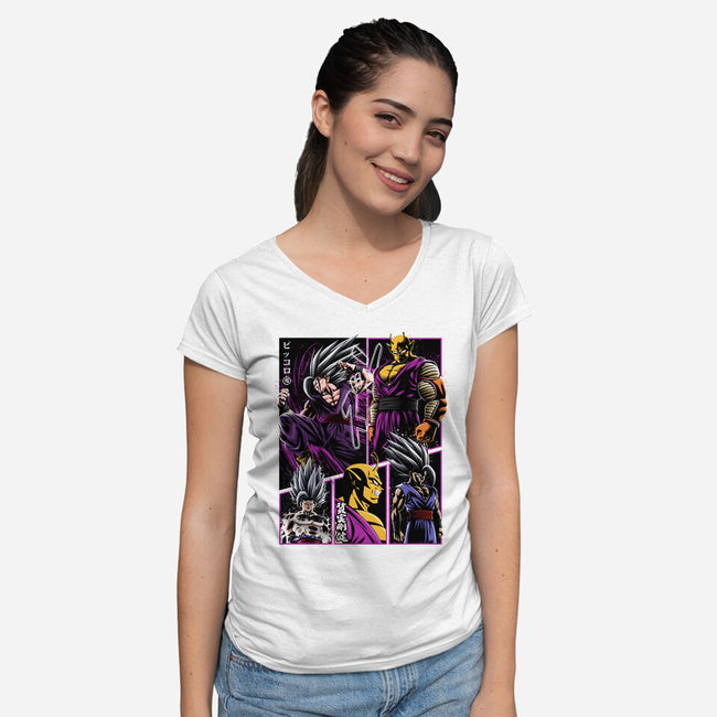 Two Beasts-womens v-neck tee-albertocubatas