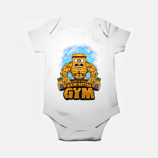 Muscle Square-baby basic onesie-spoilerinc