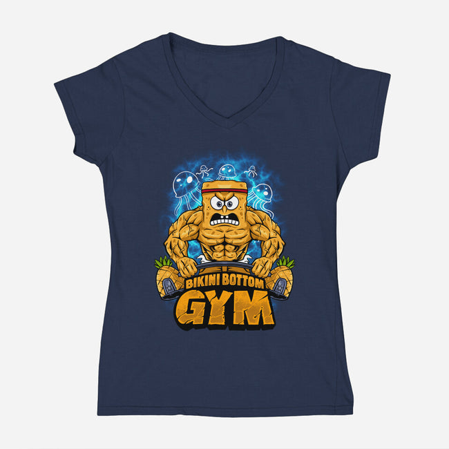 Muscle Square-womens v-neck tee-spoilerinc