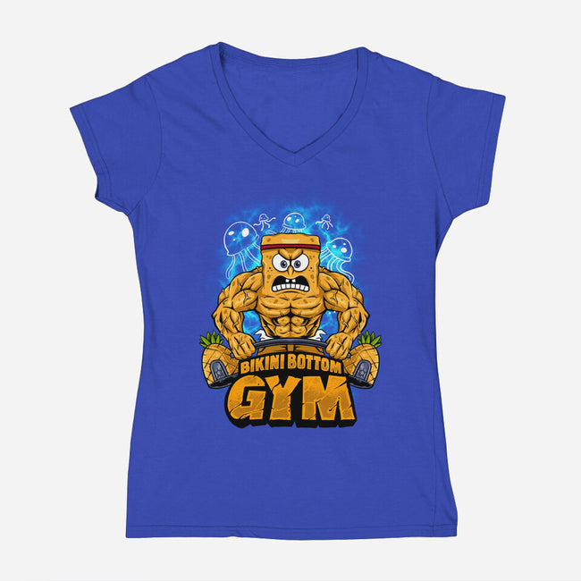 Muscle Square-womens v-neck tee-spoilerinc