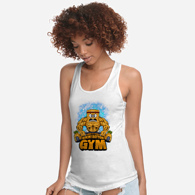 Muscle Square-womens racerback tank-spoilerinc