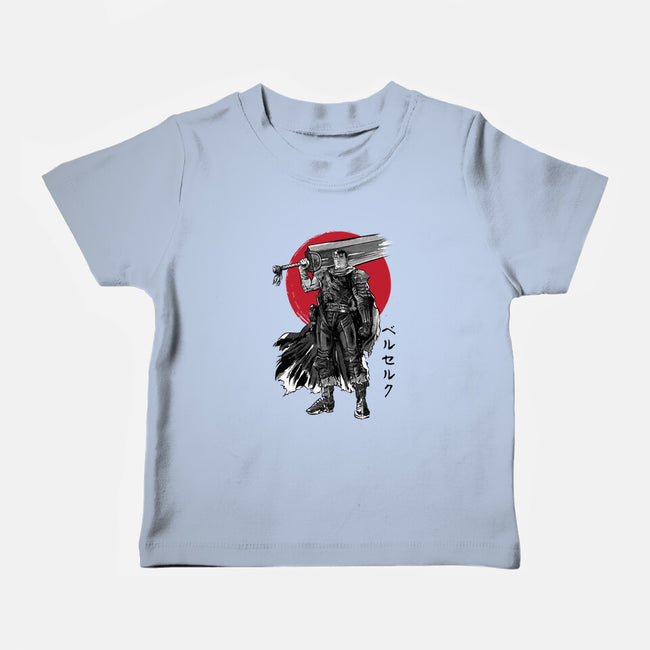 Black Swordsman Sumi-e-baby basic tee-DrMonekers