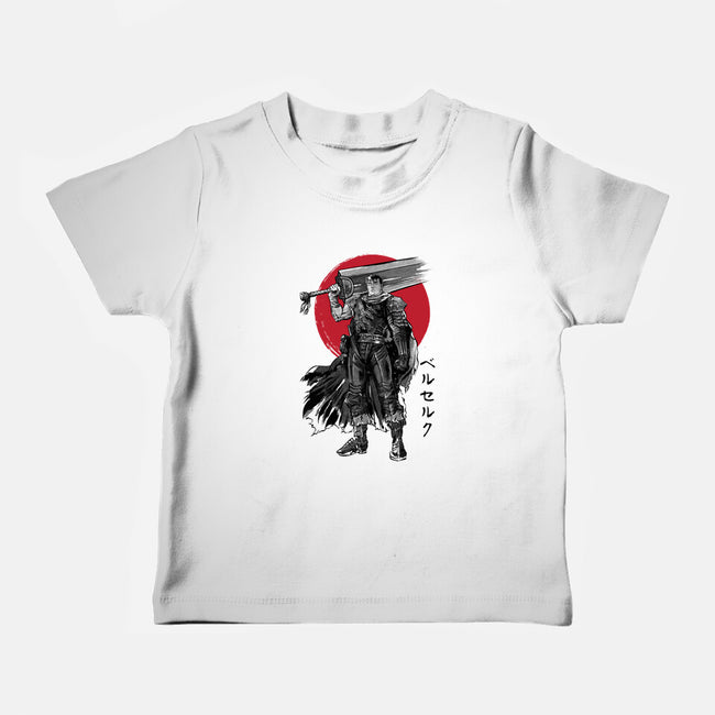 Black Swordsman Sumi-e-baby basic tee-DrMonekers