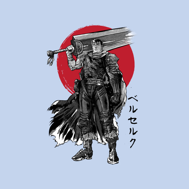 Black Swordsman Sumi-e-none fleece blanket-DrMonekers