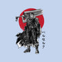 Black Swordsman Sumi-e-none removable cover w insert throw pillow-DrMonekers