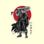 Black Swordsman Sumi-e-none fleece blanket-DrMonekers